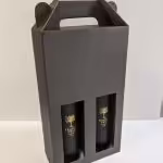 2 Bottle wine carry pack - Black (Box of 50)