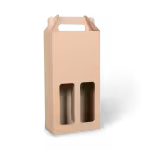 2 Bottle wine carry pack - Brown / Natural (Bundle 60)