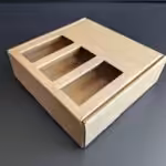 3 Bottle Mailer with Windows - Laydown