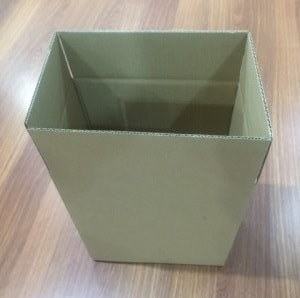6 bottle cardboard wine box brown