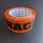 Fragile Tape (Black on Orange)