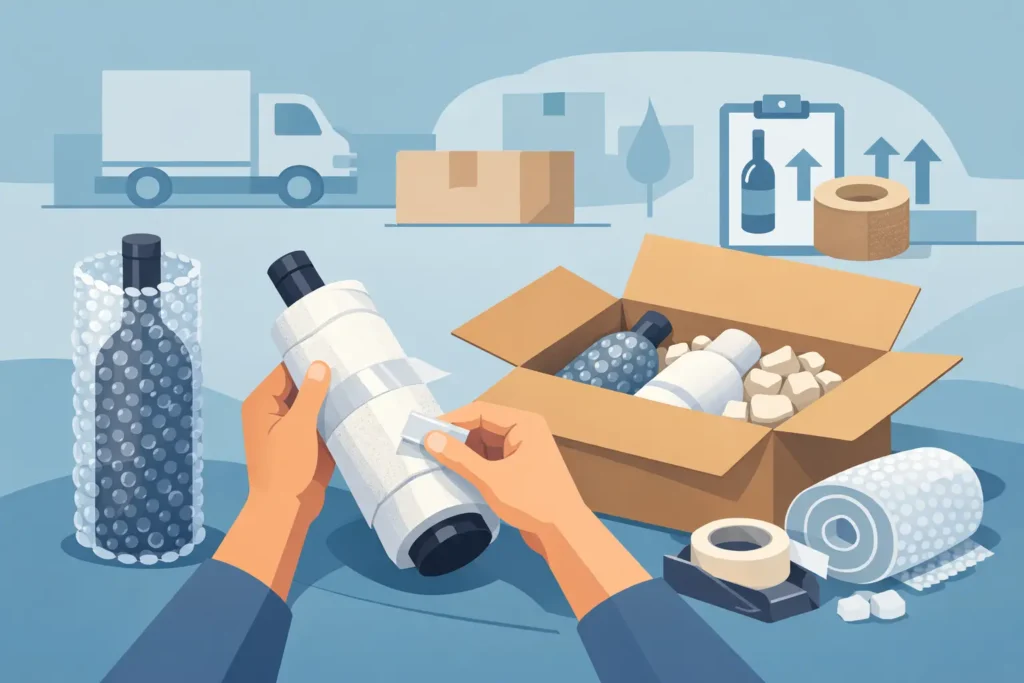 how to wrap wine bottles, How to Wrap Wine Bottles for Safe Shipping